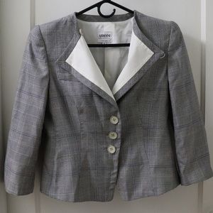Armani Collezioni Plaid Blazer